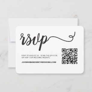 Simple Chic Mariage site web RSVP QR Code