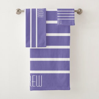 Simple Chic Personnalisé Weekend rayé Pervenche