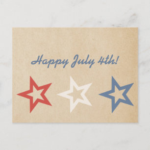 Simple Chic Stars Juillet 4 Carte Postale