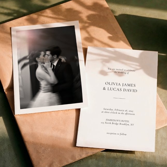 Simple Classic Formal Photo Wedding Invitation (Créateur téléchargé)