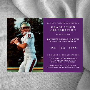 SIMPLE CLASSIQUE FORMAL PHOTO DIPLÔMÉE INVITATION