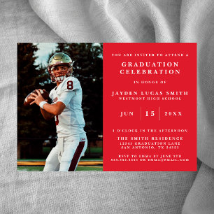 SIMPLE CLASSIQUE FORMAL PHOTO DIPLÔMÉE INVITATION