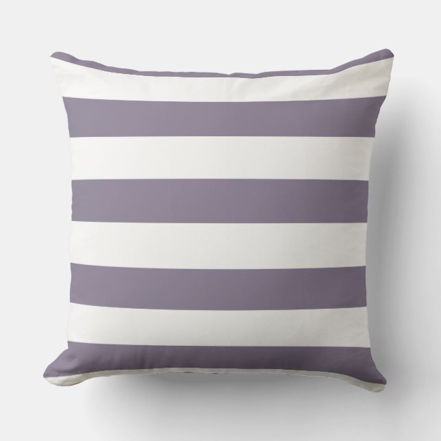 Simple classique violet Coussin de bandes horizont (Recto)