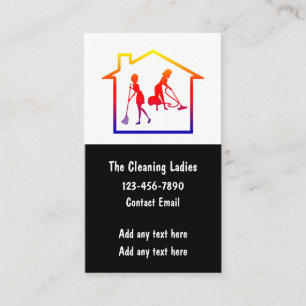 Simple Cleaning Mesdames Cartes de visite Vertical