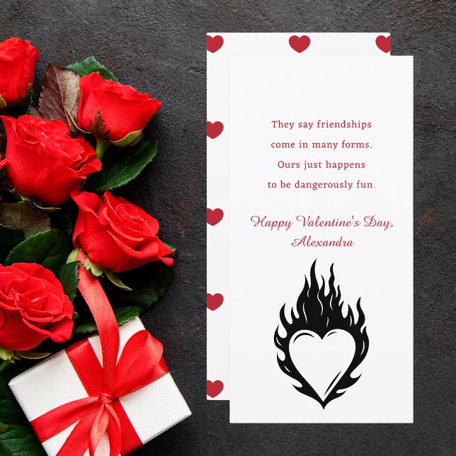 Simple Coeurs Drôle Meilleurs Amis Carte Valentine (Créateur téléchargé)