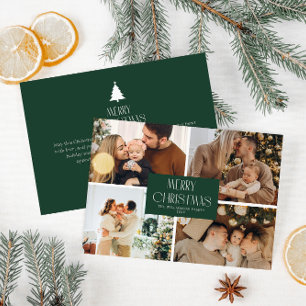 Simple collage photo carte de vacances de Noël