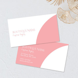 Simple Colorblock Boutique Carte de visite rose