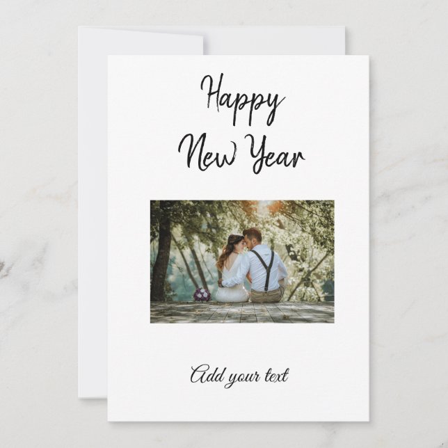 simple coloré minimal heureux nouvelle année ajout (Devant)