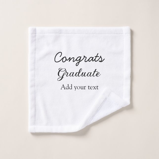 Simple congratulation graduation add your (Gant de toilette)