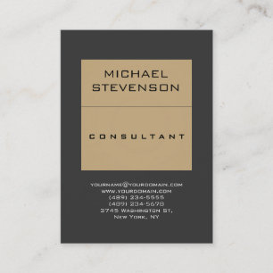 Simple Consultant simple Carte de visite gris-beig