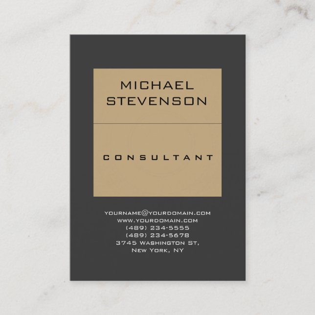Simple Consultant simple Carte de visite gris-beig (Devant)
