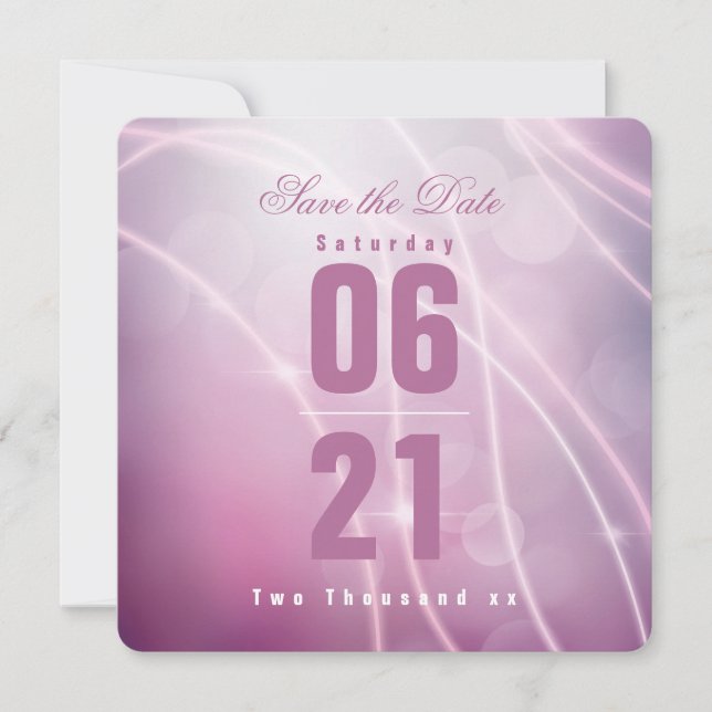 Simple Contemporary Lavender Bokeh Mariage (Devant)