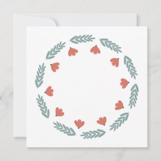 Simple couronne mignonne de fleurs et de plantes c