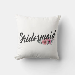 Simple Coussin de jet Bridesmaid mariage calligrap