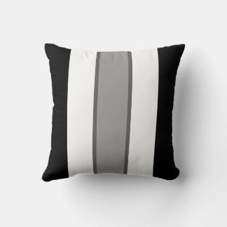 Simple Coussin de Jet Monochrome à Rayures 40 cm