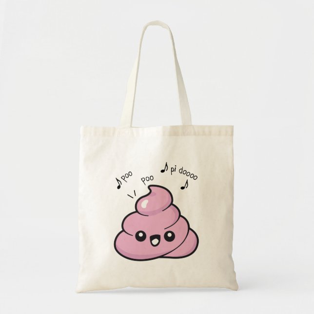 Simple cute poo tote bag (Devant)