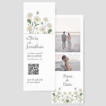 Simple Daisy Wild Garden Enregistrer la carte Date