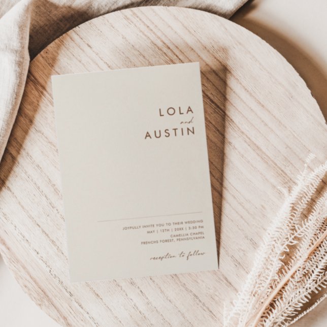 Simple Désert Blanc Naturel Tout En Une Invitation (Créateur téléchargé)