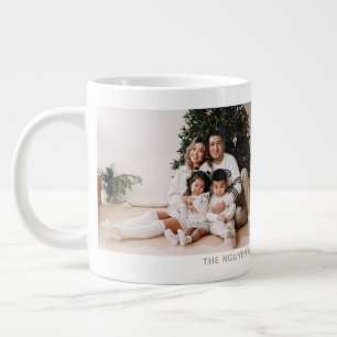 Simple deux photo vacances année et nom Mug