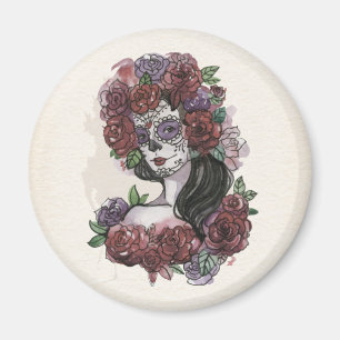 Simple Dia de los Muertos Magnet