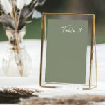 Simple Dusty Green moderne Mariage Numéro de table<br><div class="desc">La simplicité du design lui permet de compléter sans effort n'importe quel thème ou style de décoration mariage, ce qui en fait un choix polyvalent pour votre journée spéciale. La typographie soignée et le design épuré créent un look moderne et sophistiqué, donnant le ton d'une fête mariage mémorable. Conçu pour...</div>