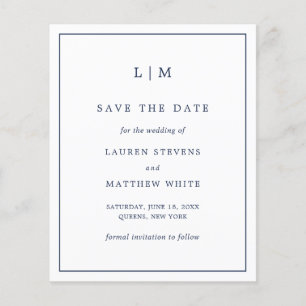 Simple Économie Mariage Bleu Marine Date à Sauvega