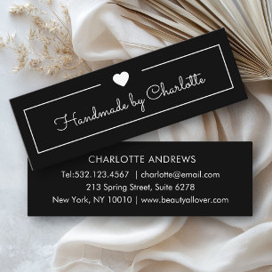 Simple, écriture manuscrite, Mini Carte de visite 