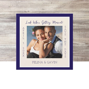Simple Élégance ! Carte Magnétique Save the Date