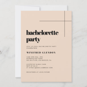 Simple élégance chic bachelorette invitation