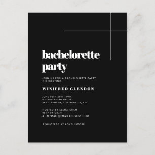 Simple élégance chic Bachelorette invitation fête