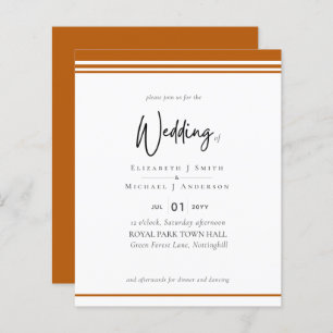 Simple Elegance Cinnamon Moderne Budget Mariage