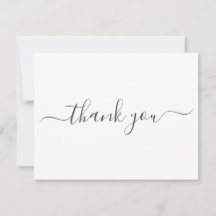 Simple Elegance Mariage Merci Note