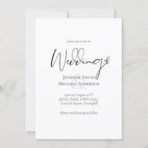 Simple Élégance Script Mariage moderne