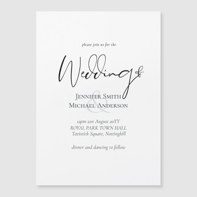 Simple Élégance Script Mariage moderne (Devant)