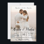 Simple élégant avec photo Wedding Invitations<br><div class="desc">Simple Élégant avec photo défraîchi Invitations de mariage</div>