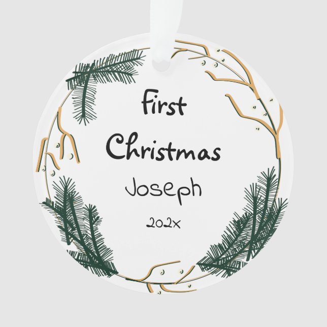 simple élégant bébé premier noël (devant)