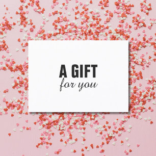 Simple Elegant Black White Beauty Certificat cadea