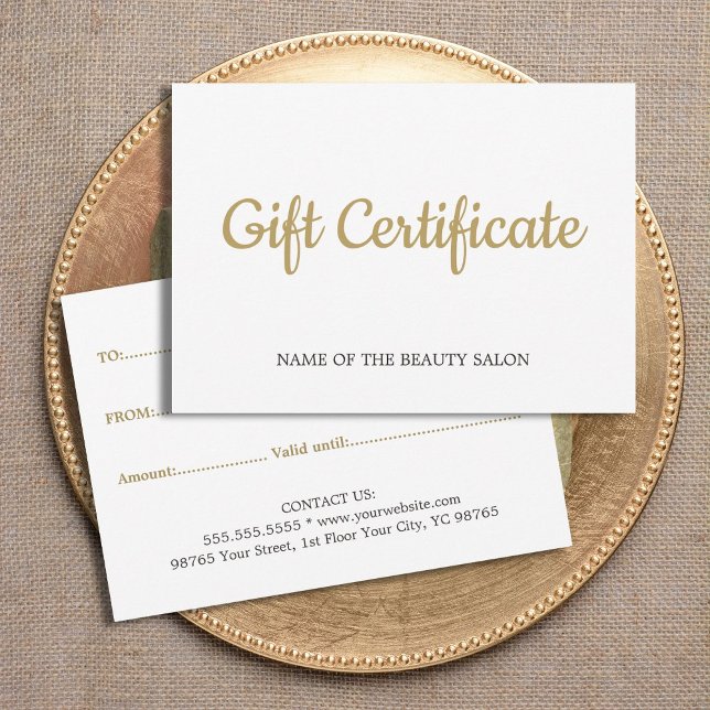 Simple Elegant Blanc Faux Or Beauté (Créateur téléchargé)