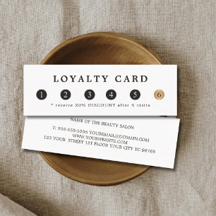 Simple Élégant Carte de Fidélité Faux Or Beauté