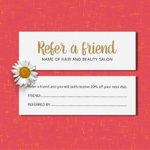 Simple Elegant Clean Faux Gold White Carte de réfé