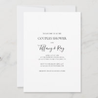 Simple Élégant Couples Douche Invitation