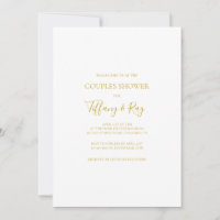 Simple Elegant Couples Or Douche Invitation