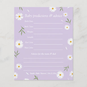 Simple Elegant Daisy Baby shower de devis Jeu