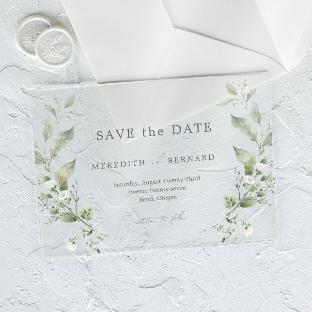Simple Élégant Faire-Part de Mariage Botanique (Créateur téléchargé)