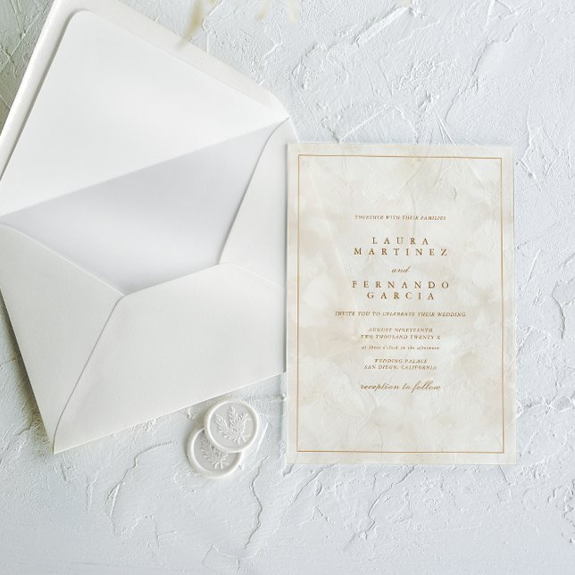 Simple Élégant Faire-Part de Mariage en Ivoire  (Créateur téléchargé)