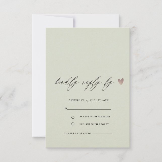 SIMPLE ÉLÉGANT GOLD GRAY TYPOGRAPHIE RSVP (Devant)