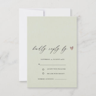 SIMPLE ÉLÉGANT GOLD GRAY TYPOGRAPHIE RSVP