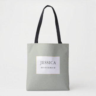 Simple Elegant Gold Sage Green Bridesmaid Sac four