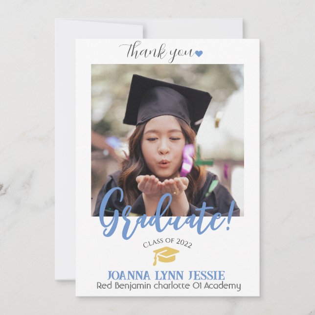 Simple Elegant Graduation or Casquette Merci Scrip (Devant)