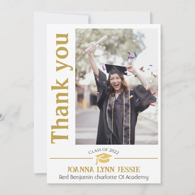 Simple Elegant Graduation or Casquette Merci Scrip (Devant)